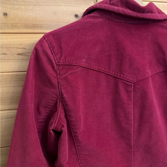 Y2K GAP Size Small Pink Corduroy Floral Lined Button Front Spring Jacket - Picture 7 of 16